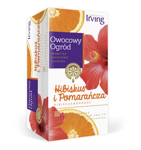 Owocowy Ogród Hibiskus i Pomarańcza - owocowa herbata Irving w sklepie Raj Smakosza