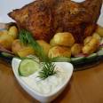 Tzatziki - pikantny sos czosnkowy (wg Raj Smakosza). Kurczak pieczony z sosem tzatziki. Kliknij, aby powiêkszyæ