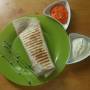 Tortilla z woowin, czerwon sals i sosem czosnkowym - Przepisy kulinarne z Raju Smakosza